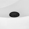 American Imaginations 35.5" W 1 Hole Ceramic Top Set In White Color, Overflow Drain Incl. AI-29836
